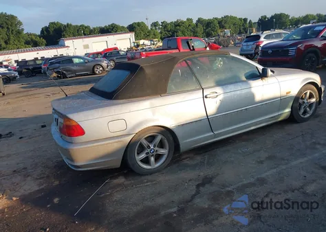 2003 BMW 325Ci из США, поврежденный, VIN WBABS33403PG91156